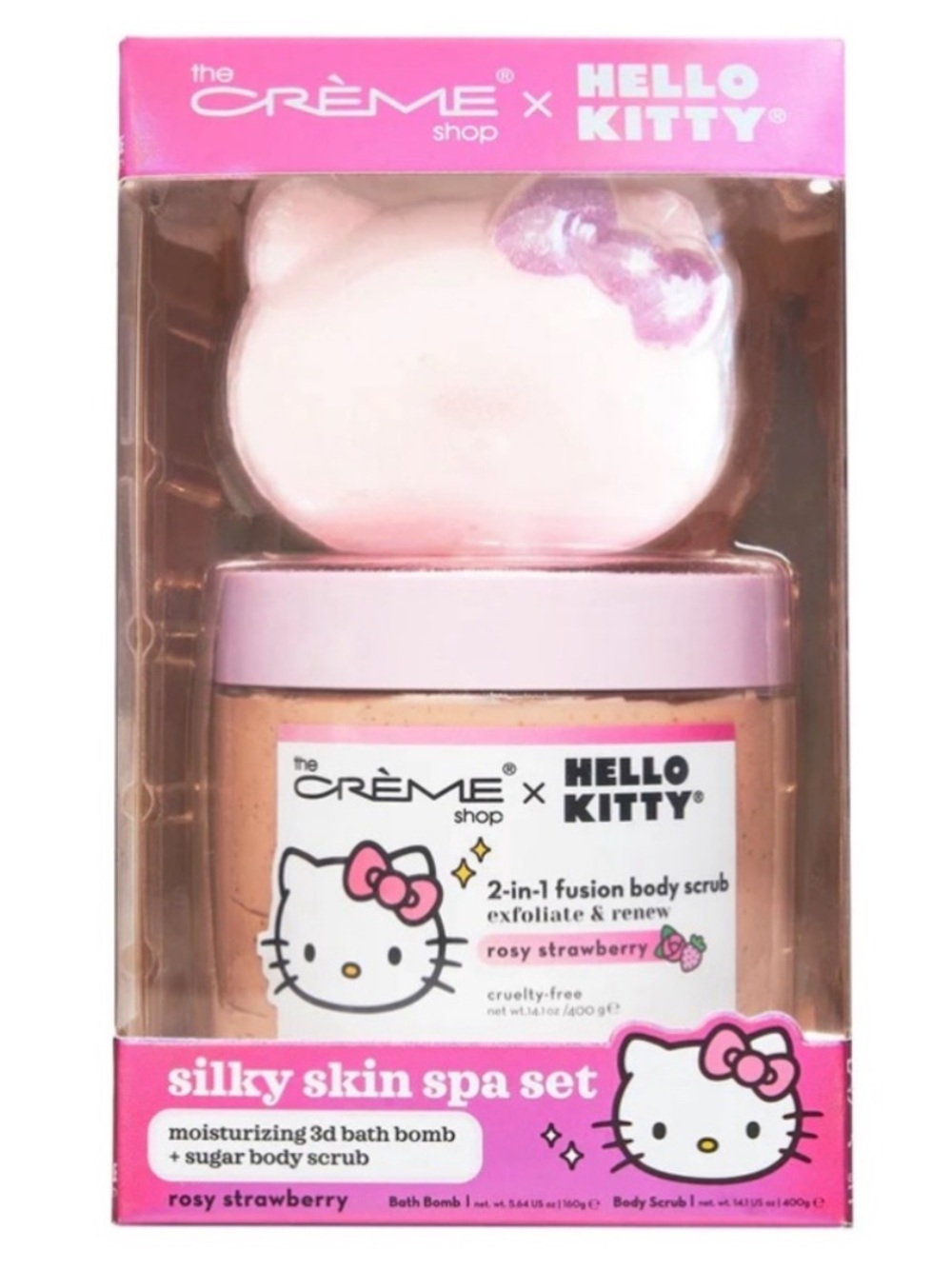 The Crème Shop x Hello Kitty Silky Skin Spa Set Full Size NWT